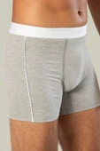 ERDEM İÇ GİYİM Erdem Gri Melanj Pamuk Elastan Uzun Boxer 1417 - 4