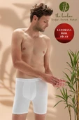 ERDEM İÇ GİYİM Weweus Beyaz Erkek Süper Ince Doğal Bambu Lüks Uzun Boxer 1013 thumbnail 1