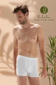 ERDEM İÇ GİYİM Weweus Beyaz Erkek Süper Ince Doğal Bambu Lüks Boxer 1012 thumbnail 3