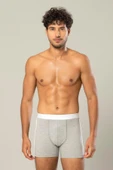 ERDEM İÇ GİYİM Erdem Gri Melanj Pamuk Elastan Uzun Boxer 1417 - 3