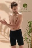 ERDEM İÇ GİYİM Weweus Siyah Erkek Süper Ince Doğal Bambu Lüks Uzun Boxer 1013 - 3