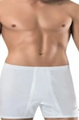 Erdem 1350 Erkek Beyaz 6'lı %100 Pamuk Paçalı Boxer - 3