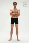 ERDEM İÇ GİYİM Weweus Siyah Erkek Süper Ince Doğal Bambu Lüks Boxer 1012 - 4