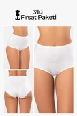 Weweus 3'lü Beyaz Micro Modal Premium Kadın Külot 72653 thumbnail 1