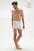 ERDEM İÇ GİYİM Weweus Beyaz Erkek Süper Ince Doğal Bambu Lüks Boxer 1012 - 4