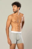 ERDEM İÇ GİYİM Erdem Gri Melanj Pamuk Elastan Uzun Boxer 1417 - 2