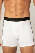 ERDEM İÇ GİYİM Erdem Beyaz Pamuk Elastan Uzun Boxer 1417 - 5