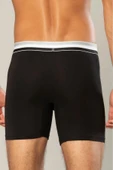 ERDEM İÇ GİYİM Erdem Siyah Pamuk Elastan Uzun Boxer 1415 thumbnail 3