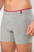 Weweus Gri Pamuk Elastan Çizgili Boxer 14921 thumbnail 4