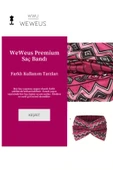 Weweus Pembe Zikzak Desen Premium Kadın Saç Bandı - 2