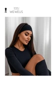 Weweus Siyah Premium Kadın Saç Bandı - 3