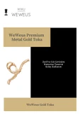 Weweus Kadın Gold Altın Renk Parlak Dalgalı Premium Toka - 2
