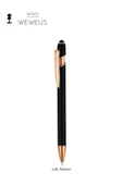 Weweus Siyah Düz Rose Detaylı Tasarım Lüks Tükenmez Kalem thumbnail 5