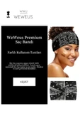 Weweus Siyah Damla Desen Premium Kadın Saç Bandı - 2