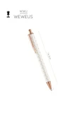 Weweus Beyaz Rose Detaylı Desen Şekil Lüks Tükenmez Kalem thumbnail 4