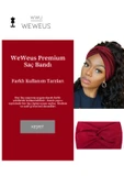 Weweus Kırmızı Düz Premium Kadın Saç Bandı - 2