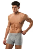 Erdem Erkek Gri Pamuk Elastan Boxer 3'Lü Paket - 1