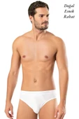 ERDEM İÇ GİYİM Weweus Beyaz Erkek Süper Ince Doğal Bambu Lüks Slip 1011 thumbnail 4