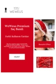Weweus Kırmızı Damla Desen Kadın Saç Bandı - 2