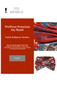 Weweus Turuncu Baklava Desen Kadın Saç Bandı - 2