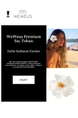 Weweus Kadın Hawai Stili Beyaz Çiçek Premium Toka - 2