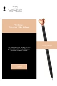 Weweus Siyah Kalp Tasarım Lüks Tükenmez Kalem thumbnail 2
