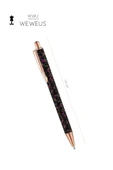 Weweus Siyah Mor Pullu Tasarım Lüks Tükenmez Kalem thumbnail 4