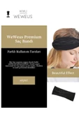 Weweus Parlak Siyah Renk Premium Kadın Saç Bandı - 2