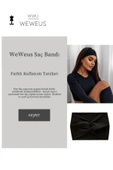 Weweus Siyah Premium Kadın Saç Bandı - 2