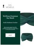 Weweus Koyu Yeşil Düz Premium Kadın Saç Bandı - 2
