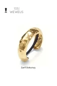 Weweus Kadın Gold Altın Renk Parlak Halka Oval Premium Toka - 1