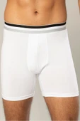 ERDEM İÇ GİYİM Erdem Beyaz Pamuk Elastan Uzun Boxer 1415 - 5