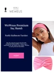 Weweus Düz Pembe Premium Kadın Saç Bandı - 2
