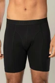 ERDEM İÇ GİYİM Erdem Siyah Pamuk Elastan Uzun Boxer 1416 - 4