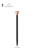 Weweus Siyah Kalp Tasarım Lüks Tükenmez Kalem thumbnail 1