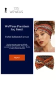 Weweus Turuncu Zikzak Desen Premium Kadın Saç Bandı - 2