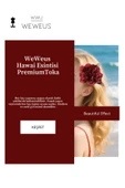 Weweus Kadın Hawai Stili Bordo Çiçek Premium Toka - 5