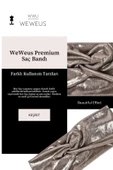 Weweus Metalik Toprak Renk Premium Kadın Saç Bandı - 2