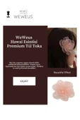 Weweus Kadın Hawai Stili Toz Pembe Çiçek Premium Toka - 2