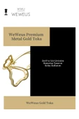 Weweus Kadın Gold Altın Renk Parlak Kelebek Premium Toka - 3
