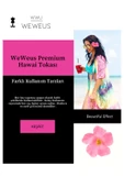 Weweus Kadın Hawai Stili Pembe Çiçek Premium Toka - 2