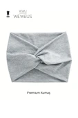 Weweus Gri Melanj Premium Kadın Saç Bandı - 1
