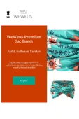 Weweus Yeşil Baklava Desen Premium Kadın Saç Bandı - 2