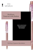 Weweus Rose Pembe Pullu Sulu Tasarım Lüks Tükenmez Kalem thumbnail 3