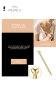 Weweus Gold Kalpli Romantik Lüks Tükenmez Kalem thumbnail 2