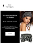 Weweus Siyah Beyaz Desen Premium Kadın Saç Bandı - 2