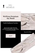 Weweus Metalik Beyaz Renk Premium Kadın Saç Bandı - 3