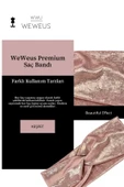 Weweus Metalik Toz Pembe Renk Premium Kadın Saç Bandı - 2