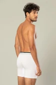 ERDEM İÇ GİYİM Erdem Beyaz Pamuk Elastan Uzun Boxer 1415 - 3
