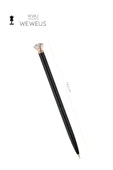 Weweus Siyah Mini Kristal Tasarım Lüks Tükenmez Kalem thumbnail 4